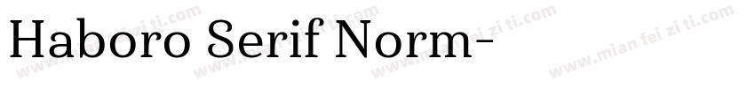 Haboro Serif Norm字体转换